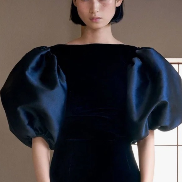 Alexander McQueen clever midi dress with puff sleeves 40It 4us - Picture 1 of 8